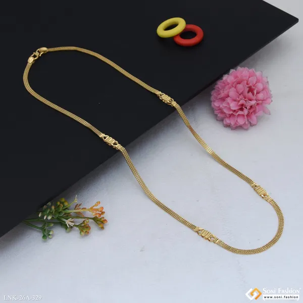 1_Gram_Gold_Plated_Antique_Design_Graceful_Design_Chain_For_Ladies_Style_A329