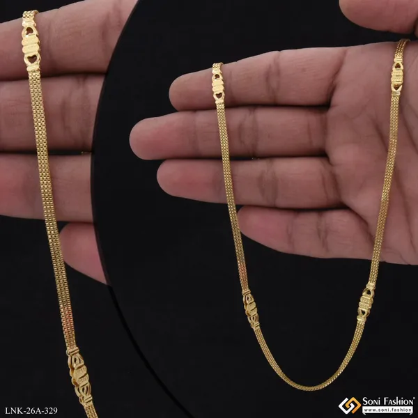 1_Gram_Gold_Plated_Antique_Design_Graceful_Design_Chain_For_Ladies_Style_A329