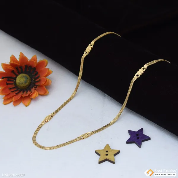 1_Gram_Gold_Plated_Antique_Design_Graceful_Design_Chain_For_Ladies_Style_A329