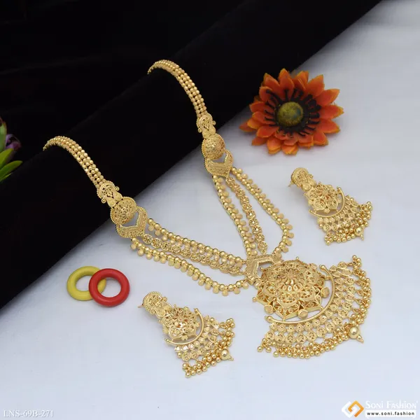 1_Gram_Gold_Plated_Best_Quality_Necklace_Set_For_Women_Style_B271