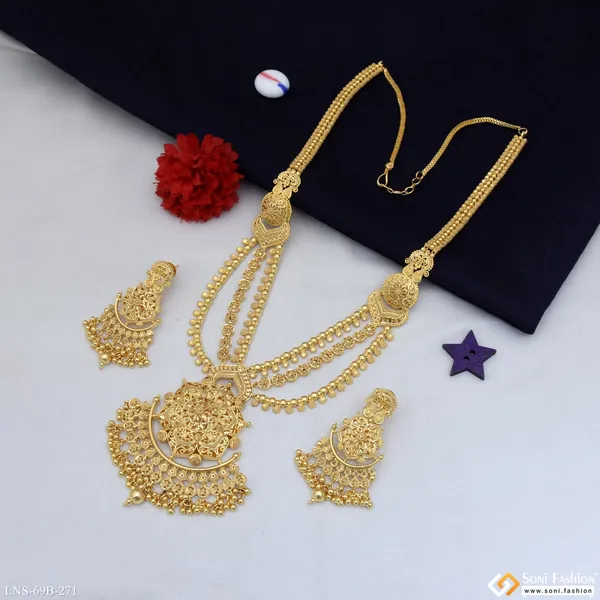 1_Gram_Gold_Plated_Best_Quality_Necklace_Set_For_Women_Style_B271