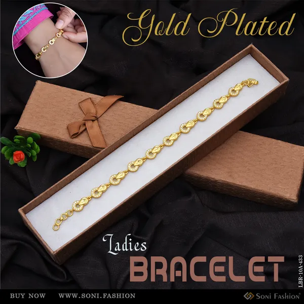 Graceful_Design_Gold_Plated_Bracelet_For_Ladies_Style_A433