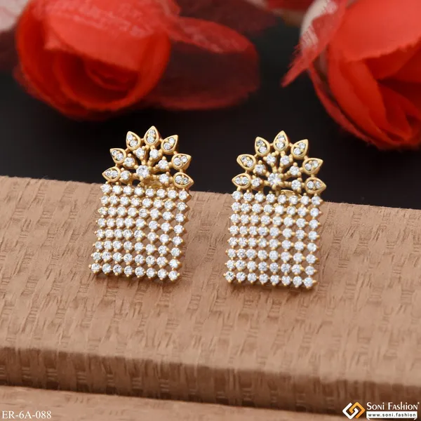 Stunning_Design_With_Diamond_Chic_Design_Gold_Plated_Earrings_For_Lady_Style_A088