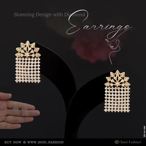 Stunning_Design_With_Diamond_Chic_Design_Gold_Plated_Earrings_For_Lady_Style_A088