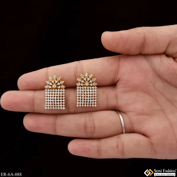 Stunning_Design_With_Diamond_Chic_Design_Gold_Plated_Earrings_For_Lady_Style_A088