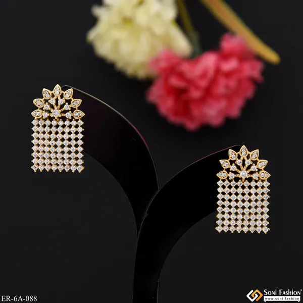 Stunning_Design_With_Diamond_Chic_Design_Gold_Plated_Earrings_For_Lady_Style_A088