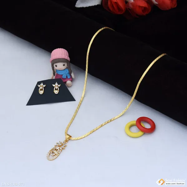 Glamorous_Design_Gold_Plated_Necklace_Set_For_Women_Style_B371