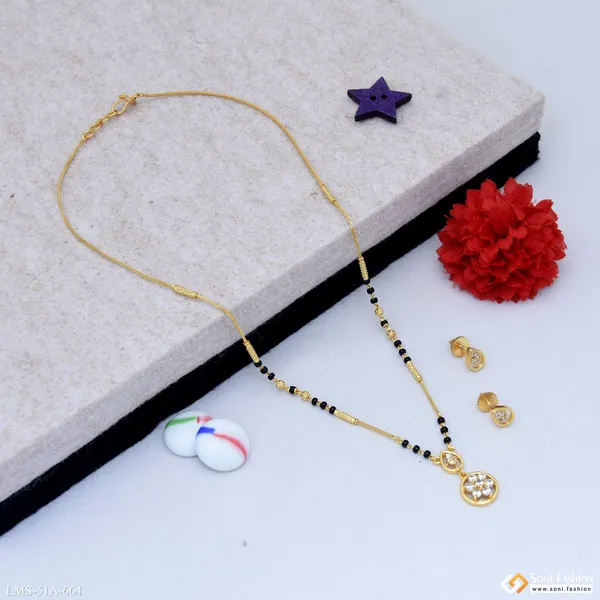 1_Gram_Gold_Plated_Glittering_Design_Mangalsutra_Set_For_Women_Style_A664