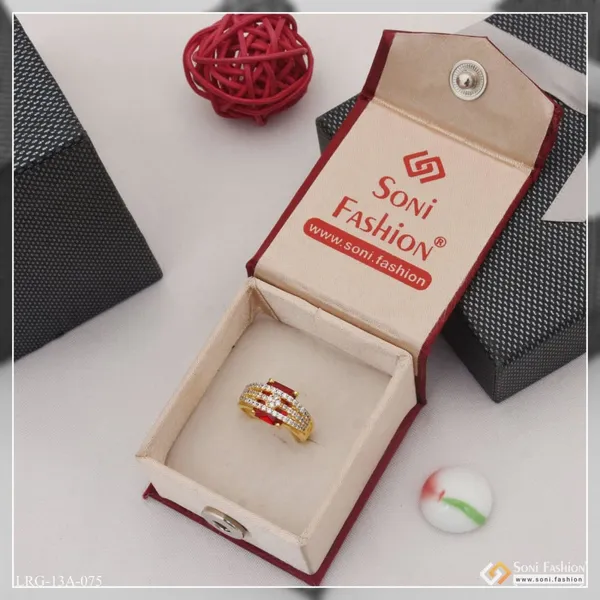 1_Gram_Gold_Plated_Red_Stone_With_Diamond_Chic_Design_Ring_For_Ladies_Style_Lrg_075