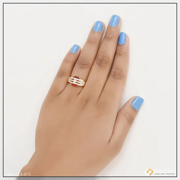 1_Gram_Gold_Plated_Red_Stone_With_Diamond_Chic_Design_Ring_For_Ladies_Style_Lrg_075