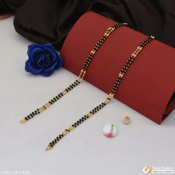1_Gram_Gold_Plated_2_Line_Charming_Design_Mangalsutra_Dori_For_Women_Style_A416