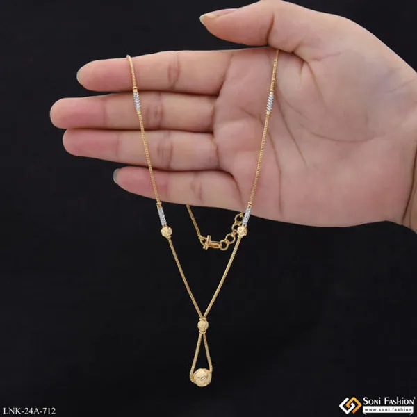 1_Gram_Gold_Plated_Radiant_Design_Necklace_For_Ladies_Style_A712