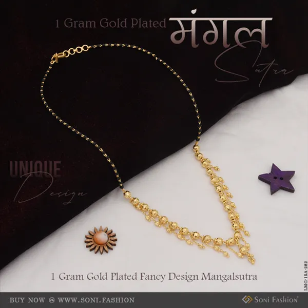 1_Gram_Gold_Plated_Fancy_Design_Unique_Design_Mangalsutra_For_Women_Style_A282