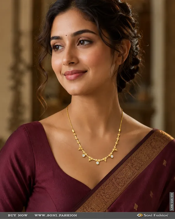 1_Gram_Gold_Plated_With_Diamond_Fancy_Design_Necklace_For_Ladies_Style_A472