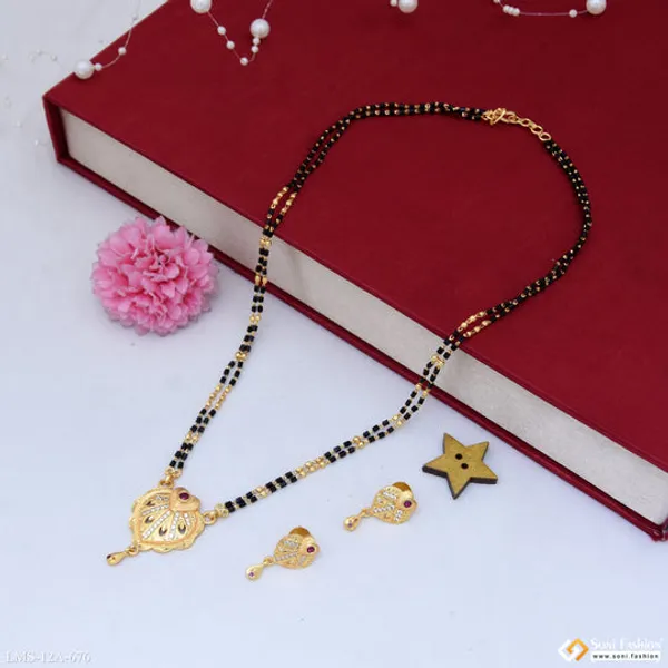Fashionable_Gold_Plated_Mangalsutra_Set_For_Women_Style_A676