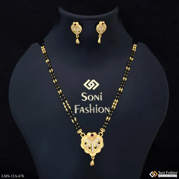 Fashionable_Gold_Plated_Mangalsutra_Set_For_Women_Style_A676
