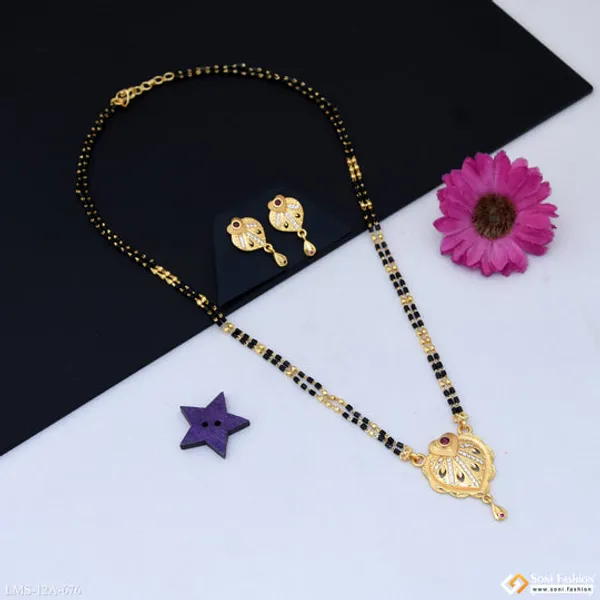 Fashionable_Gold_Plated_Mangalsutra_Set_For_Women_Style_A676