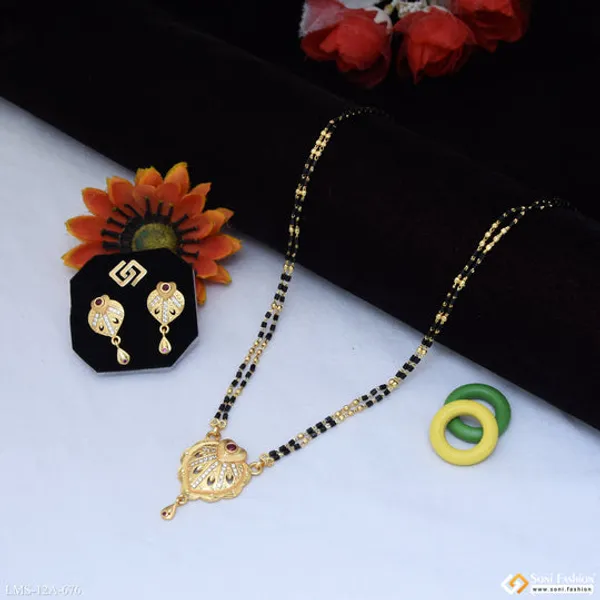 Fashionable_Gold_Plated_Mangalsutra_Set_For_Women_Style_A676