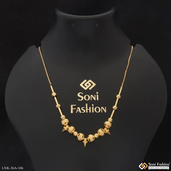 1_Gram_Gold_Plated_With_Diamond_Sparkling_Design_Necklace_For_Women_Style_A106