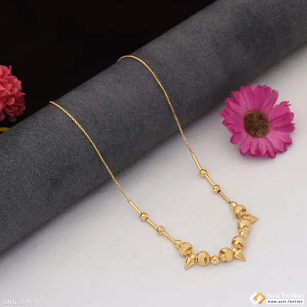 1_Gram_Gold_Plated_With_Diamond_Sparkling_Design_Necklace_For_Women_Style_A106