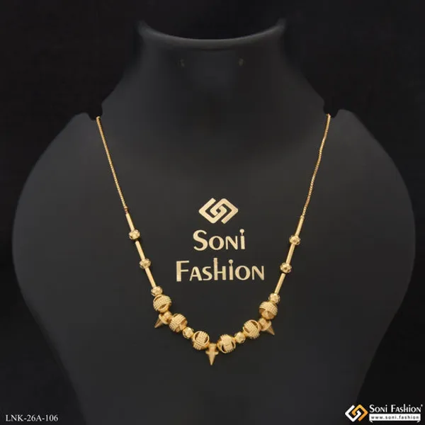 1_Gram_Gold_Plated_With_Diamond_Sparkling_Design_Necklace_For_Women_Style_A106