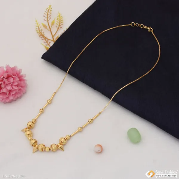 1_Gram_Gold_Plated_With_Diamond_Sparkling_Design_Necklace_For_Women_Style_A106