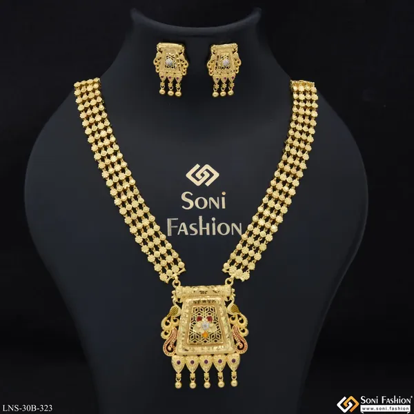 Artisanal_Design_Gold_Plated_Necklace_Set_For_Women_Style_B323