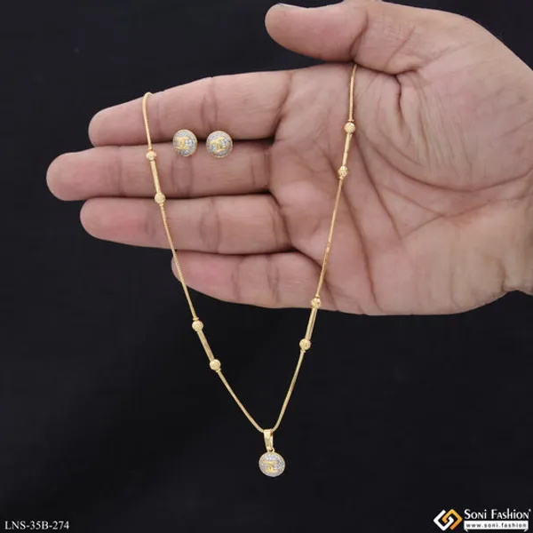 1_Gram_Gold_Plated_Best_Quality_Necklace_Set_For_Ladies_Style_B274