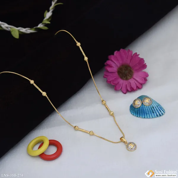 1_Gram_Gold_Plated_Best_Quality_Necklace_Set_For_Ladies_Style_B274