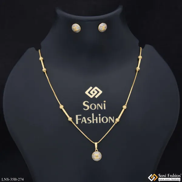 1_Gram_Gold_Plated_Best_Quality_Necklace_Set_For_Ladies_Style_B274