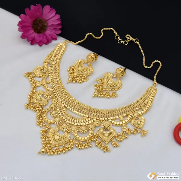 1_Gram_Gold_Plated_Unique_Design_Necklace_Set_For_Women_Style_B297