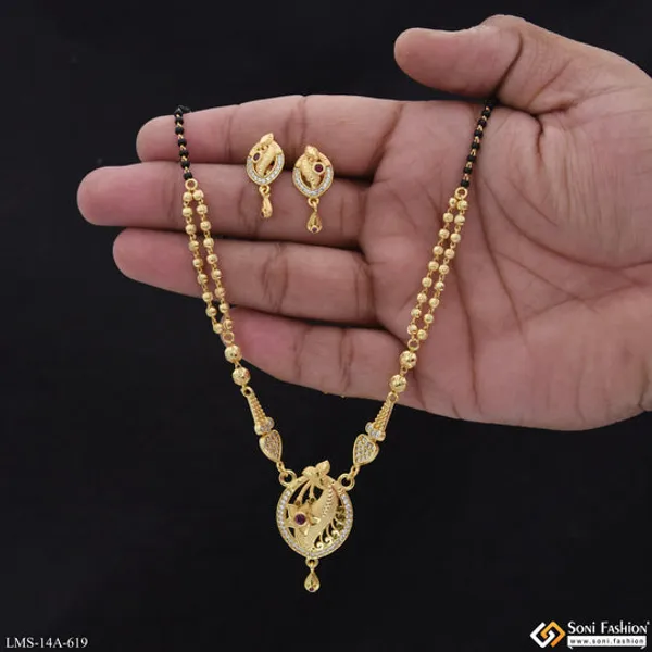 Latest_Design_Gold_Plated_Mangalsutra_Set_For_Women_Style_A619