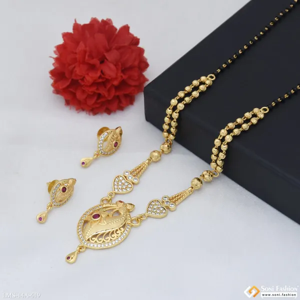 Latest_Design_Gold_Plated_Mangalsutra_Set_For_Women_Style_A619