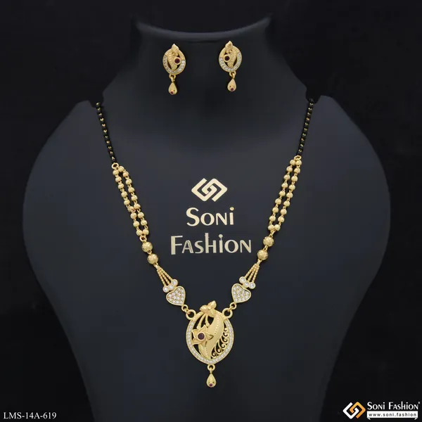 Latest_Design_Gold_Plated_Mangalsutra_Set_For_Women_Style_A619