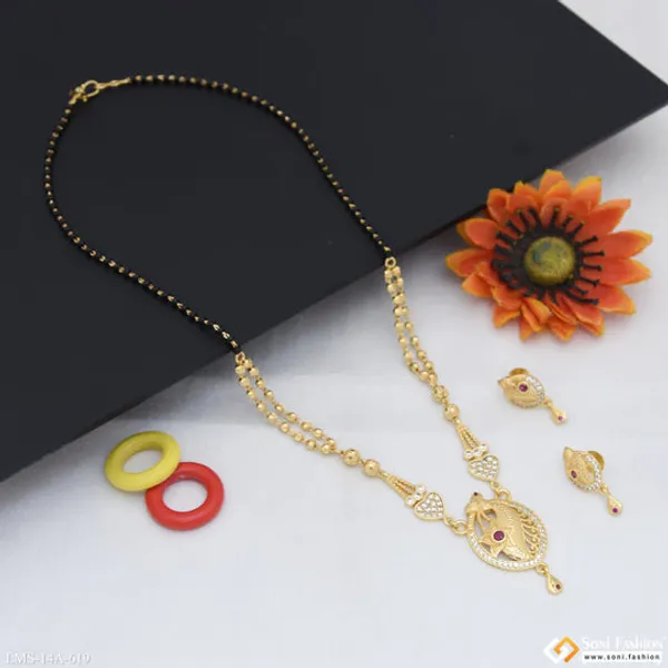 Latest_Design_Gold_Plated_Mangalsutra_Set_For_Women_Style_A619