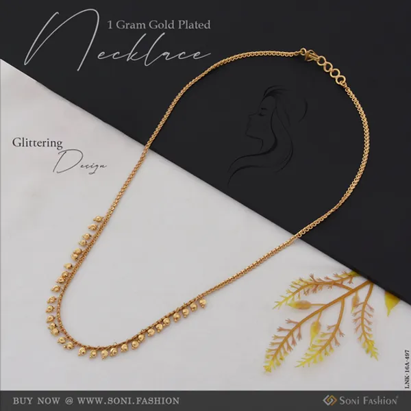 1_Gram_Gold_Plated_Glittering_Design_Necklace_For_Ladies_Style_A497