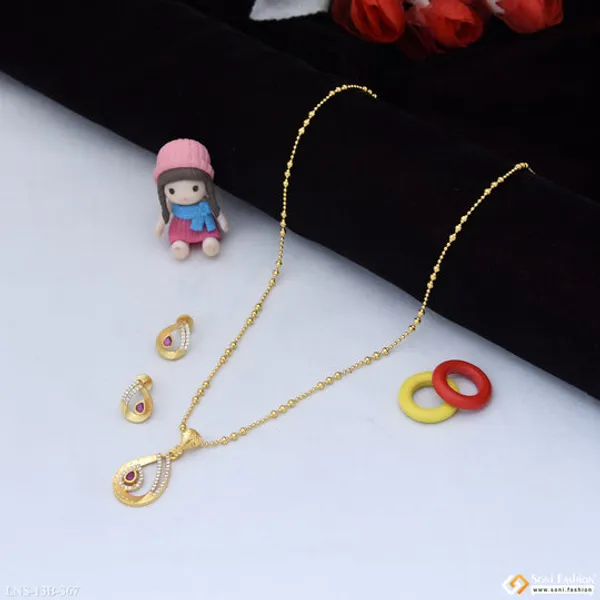 Fashionable_Gold_Plated_Necklace_Set_For_Women_Style_B367