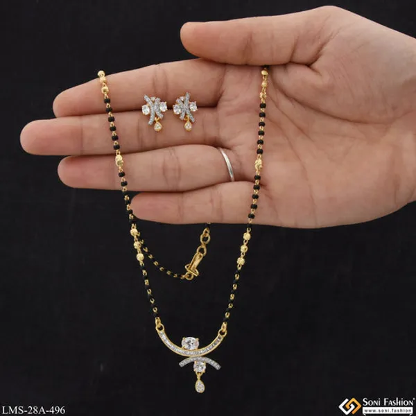 1_Gram_Gold_Plated_Glittering_Design_Mangalsutra_Set_For_Women_Style_A496