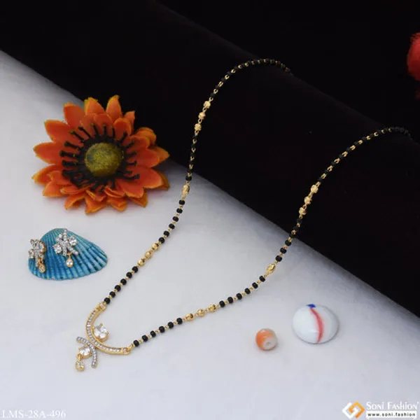 1_Gram_Gold_Plated_Glittering_Design_Mangalsutra_Set_For_Women_Style_A496