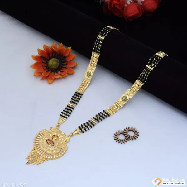 4_Line_Opulent_Design_Gold_Plated_Mangalsutra_For_Women_Style_A897