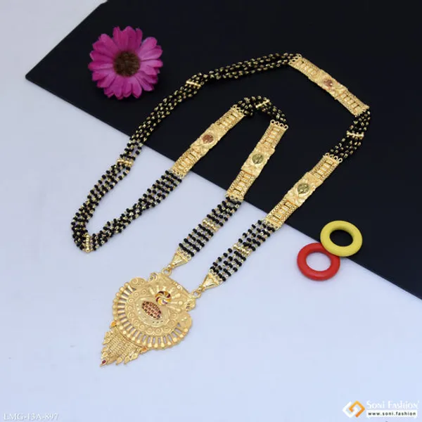 4_Line_Opulent_Design_Gold_Plated_Mangalsutra_For_Women_Style_A897