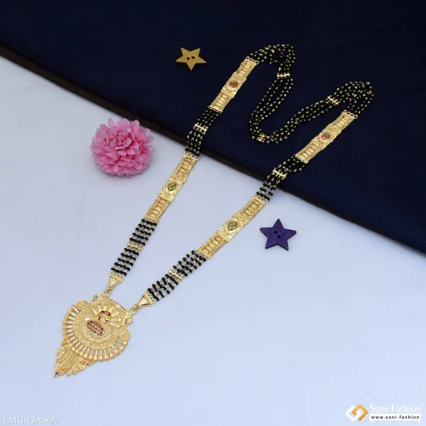 4_Line_Opulent_Design_Gold_Plated_Mangalsutra_For_Women_Style_A897
