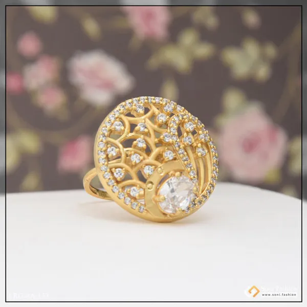 White_Stone_With_Diamond_Superior_Quality_Gold_Plated_Ring_For_Ladies_Style_Lrg_133