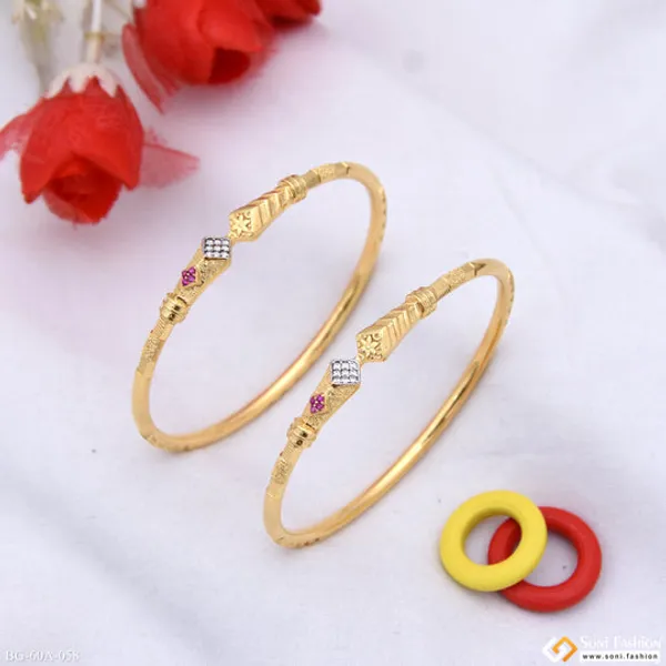 1_Gram_Gold_Plated_Beautiful_Design_Bangles_For_Ladies_Style_A058