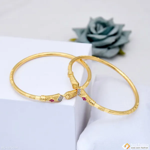 1_Gram_Gold_Plated_Beautiful_Design_Bangles_For_Ladies_Style_A058