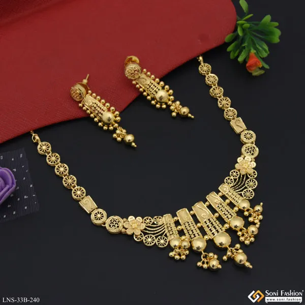 1_Gram_Gold_Plated_New_Style_Necklace_Set_For_Women_Style_B240
