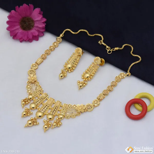 1_Gram_Gold_Plated_New_Style_Necklace_Set_For_Women_Style_B240