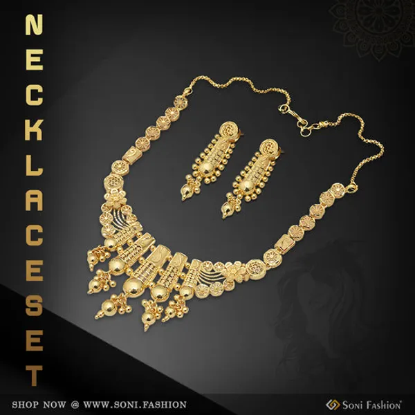 1_Gram_Gold_Plated_New_Style_Necklace_Set_For_Women_Style_B240