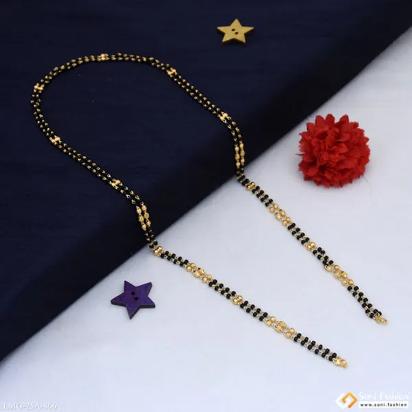 1_Gram_Gold_Plated_2_Line_Sparkling_Design_Mangalsutra_Dori_For_Women_Style_A866