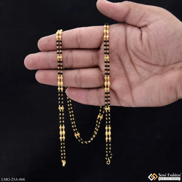 1_Gram_Gold_Plated_2_Line_Sparkling_Design_Mangalsutra_Dori_For_Women_Style_A866